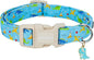 Dinosaur Dog Collar for Extra Small Dogs, Cute Puppy Collars with Quick Release Buckle, Cotton Dog Collars for Small Medium Large Dogs, Fashion Pet Collar for Girl Boy Dog-XS
