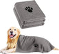Microfiber Dog Towels for Drying Dogs, Super Absorbent and Soft Pet Grooming Towel, 40 Inch X 23.6 Inch, Perfect for Large, Medium or Small Dogs (Grey, 40''X23.6'' - 2pack)