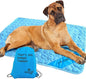 INSPECTOR TAIL Self Cooling & Traveling Mat + Free String Bag Pack/Washable & Portable Pet Soft Pad for Indoor or Outdoor/Perfect for Dog & Cats for Car Travel Kennel Sofa Bed Floor/Blue