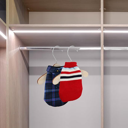 Wooden Dog Clothes Hangers 16cm Large Pet Clothes Hanger Sturdy Household Pet Accessory for Dog and Cat Clothing Storage