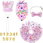 hoyuwak Dog Birthday Party Supplies Girl Dog Birthday Bandana Tutu Set Cute Hat Bow Tie Set for Large Medium Small Dogs