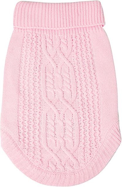 Stretchy Cat Sweater - 17 Colors & 6 Sizes | Snug Winter-Ready Knit for Boy/Girl Cats & Kittens(Light Pink, Medium)
