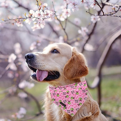 ARING PET Bee Dog Bandanas, Spring Yellow Pink Bees Pet Bandana Scarf Triangle Bibs for Puppy Small Medium Large Boy Girl Dogs Cats-S