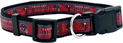 Pets First NFL Tampa Bay Buccaneers Licensed PET COLLAR, Small - Heavy-Duty, Strong, and Durable Dog Collar. Available in 31 Football Teams and 4 Sizes