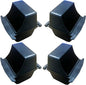 Lot of 4 Bird Cage White Plastic Seed Water Feeder Cups (Black)