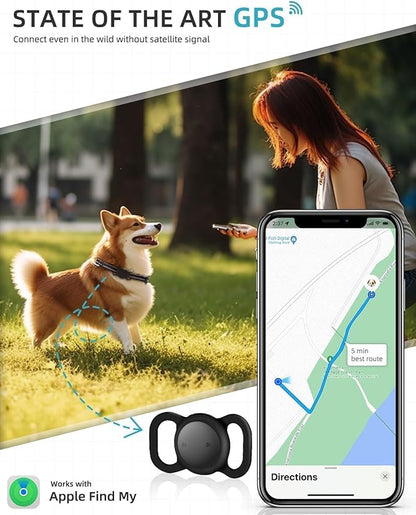 VB GPS Tracker for Dogs (1 Pack), Mini GPS Cat Tracker, Smart Pet Activity Tracker (iOS Only), No Monthly Fee, Compatible with Apple Find My, Anti-Lost, Finder Tag