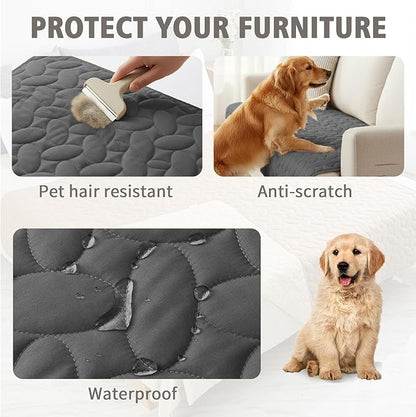 Ameritex Pet Bed Cover Dog Bed Blanket for Sofa and Furniture Waterproof New Pattern Design (40x50 Inch, Dark Grey)