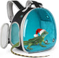 Guinea Pig Carrier, Guinea Pig Backpack with Clear Bubble Window (Black-Blue, Backpack)