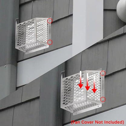 Dryer Exhaust Guard Vent Cover,Dryer Vent Bird Guard for Most 5" to 6" Exhaust Fan Cover, 8.5"Lx8.5"Wx6"H Stainless Steel Ventilation Bird Cage for Bathroom Exhaust Ventilation Fan