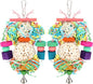 BBjinronjy Bird Toys,2PCS Hanging Natural Soft Sola Ball Beak Chew Shred Forage Toys for Parrots,Cockatiel,Conure,Love Birds,Parakeets,Budgie and Other Small Birds