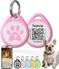 Smart QR Code Pet ID Tag for Dogs & Cats – Anti-Lost Collar Tag with Online Profile, Instant Email Alert on Scan, No Subscription Fees, No App Required (Pink, for Dog - 1.2")
