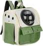 Pet Backpack Carrier, Portable and Ventilated, Oxford Cloth, Dogs Cats and Small Animals Travel Bag 12.99", (Dark Green, 1 Pcs), Intended for Hiking/Camping/Traveling