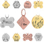 PawFurEver Dog Tags Personalized with Breed Design - Custom Dog Tags for Pets - Dog ID Tags Personalized for Pets - Stainless Steel Dog Collar Tag - Pet Name Tags for Dogs (Diamond, Rose Gold)
