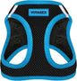 Best Pet Supplies - All Weather Mesh/Plush, Reflective, No Pull Harness for Small, Medium Dogs, Cats - Secure with Hook & Loop Fastener, Buckle, Double D-Rings - Black/Blue Trim, XS