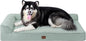 EHEYCIGA XXL Dog Bed Memory Foam, Orthopedic Giant Dog Bed Jumbo with Washable Removable Cover, Waterproof Pet Sofa Couch with Nonskid Bottom, 48x35x7.5, Greyish Green