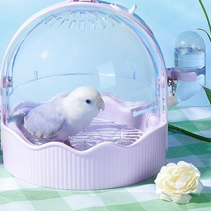 Clear Pet Carrier Travel Cage with Water Bottle& Station Frame Small Travel Camping Package Supply Large Cages and Habitats Cages and Habitats