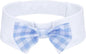 Segarty Dog Bow Tie for Neck Girth 16.5-21.2in, Adjustable Light Blue Plaid Bowtie Collar for Extra Large Dogs, Neck Tie Tuxedo Comfortable Cotton Grooming Accessory for Wedding Holiday Birthday Party