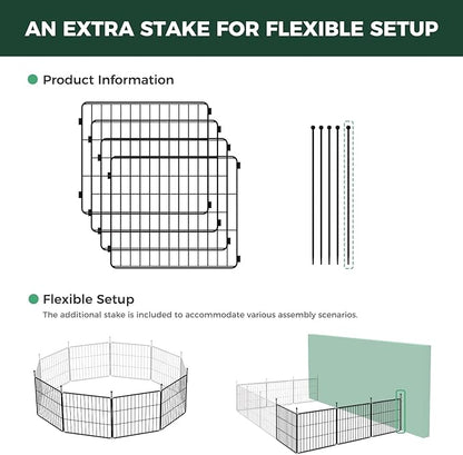 FXW MiniPaws Unleashed Dog Playpen, Expandable & Portable Design for Yard, RV Camping and Indoor Use, for Puppies and Small Dogs, 20-inch 4 Panels