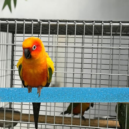 Bird Perches Stand for Cage, 2 Pcs Parrot Bird Cage Perch Toy Paw Grinding Stick Cages Wooden Grinding Claw Sticks Sanded Surface Cages Toy for Parakeets Finches Parakeet Toys Birdcage Accessories