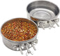 PINVNBY 2pcs Stainless Steel Bird Bowl - XL Water Dish for Parrot, Parakeet, African Greys, Conure, Cockatiels, Lovebird, Budgie, Chinchilla