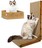 AGYM Cat Scratcher, 26 inch L Shape Cat Scratching Pad for Indoor Cats, Durable Sustainable Cardboard Scratcher with Box, Recyclable Vertical Cat Scratch Pad to Protect Furniture, Large