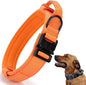 Tactical Dog Collar, Adjustable Military Training Nylon Dog Collar with Control Handle and Heavy Quick-Release Metal Buckle for Small Medium Large Dogs, Orange XXL