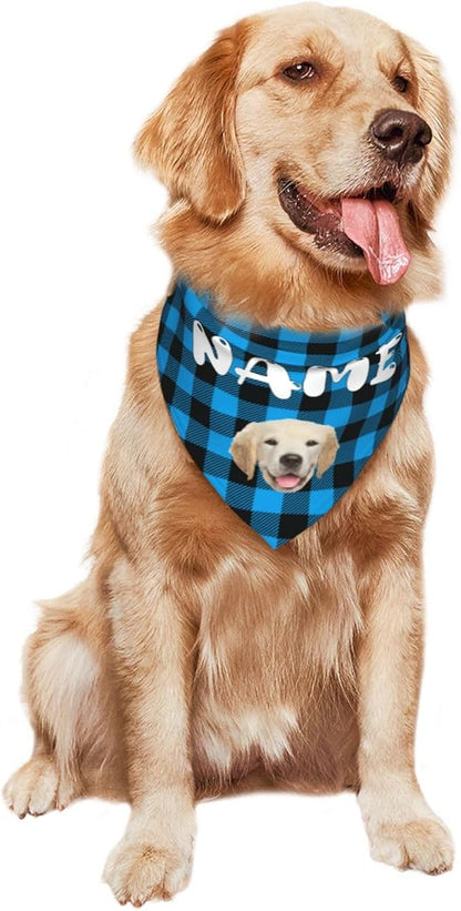 Custom Dog Bandana Add Your Text Photo Name Personalized Neckwear Bandanas Soft Customized Pet Scarf with Your Design Funny Gifts for Cat Dog Pet Style 03