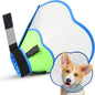 Hard & Heavy Plastic Dog Cone Collar Alternative for Medium Dogs (French Bulldog Dachshund),Pet Neck Head Protective Cone Anti-Lick, Adjustable Elizabethan Recovery Collar Cone of Shame for Healing