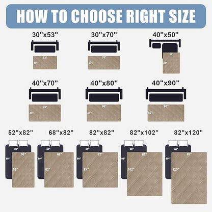 Smiry Waterproof Dog Bed Cover Blanket 40x70, Soft Reversible Pet Blanket, Washable Leakproof Cats Dogs Couch Cover for Sofa, Couch, Furniture, Taupe/Beige