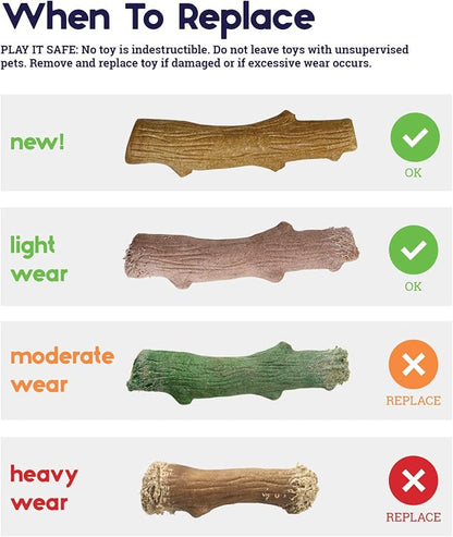 Outward Hound by Petstages Super Dogwood Durable Dog Chew Toy, Extra Small - Long Lasting Chew Stick Made with Real Wood - USA Made, XS