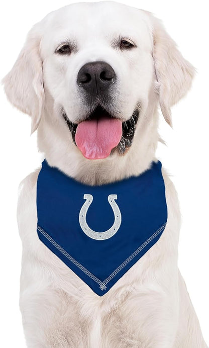 Pets First NFL Indianapolis Colts TIE Bandana, Small/Medium. Dog Bandana Scarf Bib for Pet Cat Dog. The Ultimate Game-Day, Party Bandana