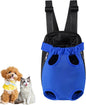Dog Carrier Backpack, Adjustable Puppy Front Carrier Backpack, Ventilated Dog Chest Carrier for Hiking Camping Travel, Sling Bag for Small Medium Dog Cat Rabbit Puppies, Suit 9-13 lbs (Blue, L)