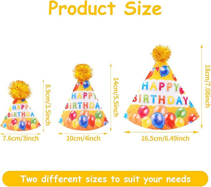 6pcs/Pack Dog Birthday Hats Party Hats for Large XL XXL Dog Boy Girl Birthday Costume Accessories