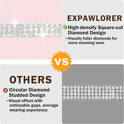 EXPAWLORER Soft Velvet Safe Cat Collars for Girl Cats - Rhinestones Adjustable Collars Breakaway- Chirstmas Cat Clollar Gifts with Bells for Boy Cats Kitty and Small Dogs(XS,Pink)