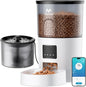 IMIPAW 5G WiFi Automatic Cat Feeder and Water Dispenser, Timed Dry Food Dispenser APP Remote Control, Programmable Portions, with Desiccant, Cat Fountains for Drinking with Filter, Small Pets (Combo)