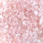 JOHOUSE Rose Quartz Crystals, 1lb Pink Crushed Rose Quartz Chips Bulk Tumbled Stones Irregular Shaped Succulent Pebbles Decorative Rocks for Aquarium Fish Tank Vase Filler DIY Crafts Indoor Plants