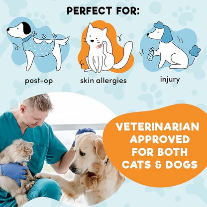 BENCMATE Inflatable Dog Cone Collar Alternative, Soft Dog Cone for Small Medium Large Dogs and Cats, Neck Recovery ECollar Donut Collar After Surgery (Large, Donut-Strawberry)