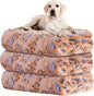 Rezutan 1 Pack 3 Blankets for Dogs, Dog Blanket for Small Pet Cat, Premium Soft Fluffy Suitable for Dog Kennels & Beds, Gifts Puppy Blanket Essentials, 30x20inch, Brown