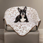Stuffed Brown Small Premium Soft Dog Blanket, with Flannel Cute Paw Print, 24 * 32 inches, Newborn Cat Blanket Puppy Pads Supplies Dog Products Stuff Essentials