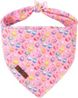 Easter Day Dog Bandana, UP URARA PUP Easter Eggs Triangle Bid Scarf for Medium Large Dogs, Cotton Kerchief for Girl Boy Puppies, Cute Spring Bunny Bandana,L