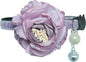 Fupo Purple Cat Collar with Flower Bowtie - Kitten Collar Breakaway Cat Collar for Girl Cats Puppies