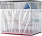Large Bird Cage Net, Adjustable Soft Airy Mesh Net, Bird Cage Seed Catcher, Prevent Scatter and Mess (86.6 x 15.7Inch/ 220 x 37 cm, White)