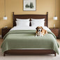 H.VERSAILTEX Plush Chenille Couch Cover for Dogs Pets Blanket for Bed Anti-Slip Soft and Durable Furniture Protector for Small Medium Large Cats Washable (52" x 82", Sage)