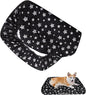 Waterproof Dog Bed Covers Replacement Washable Pet Hair Easy to Remove, Noiseless Quilted Puppy Pet Bed Cover Lovely Black Star Print 20x30 Inches, for Dog/Cat, Cover Only