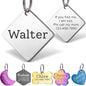 Anavia Personalized Pet ID Tags, Stainless Steel Glossy Laser Engraved Dog Cat Collar Name Tags, Multiple Colors Shapes Sizes (Diamond, Small)