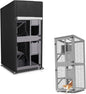 Kingling Outdoor Cat House Cover for 4 Tier Catio Outdoor Cat Enclosure With Wheels, Universal Catio Cover Waterproof & Dustproof Pet Enclosure Cover for Outsides(Cover Only)- 25"L x 25"W x 62"H inch