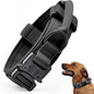 Tactical Dog Collar, Adjustable Military Training Nylon Dog Collar with Control Handle and Heavy Quick-Release Metal Buckle for Small Medium Large Dogs, Black S