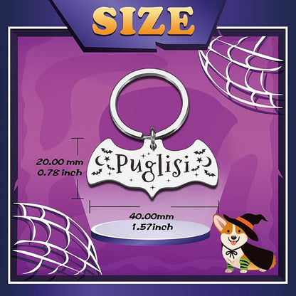 Dog Tags Personalized for Pets - Bat Shape Dog Tag, Customized Pet ID Tag for Black Cat, Witch Friendly Cat Tags, Funny Spooky Dog Name Tag, Stainless Steel Dog ID Tag Engraved on Both Sides