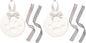 Pearhead Pet Paw Print Keepsake Ornament Kit,Memorial Clay Paw Impression for Dogs & Cats,DIY Hanging Pet Memorial with Ribbons,Pet-Keepsake Gift,(Pack of 2)