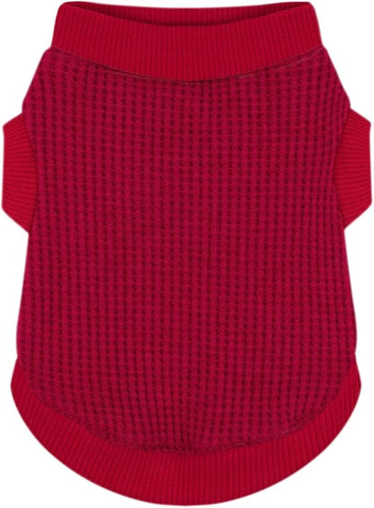 Cozy and Functional Dog Shirts for Small Puppies: Stretchable Wine Red Attire with Easy-On Design, Ideal for Chihuahuas and Yorkies - Enhance Comfort and Playfulness on Chill Days X-Large
